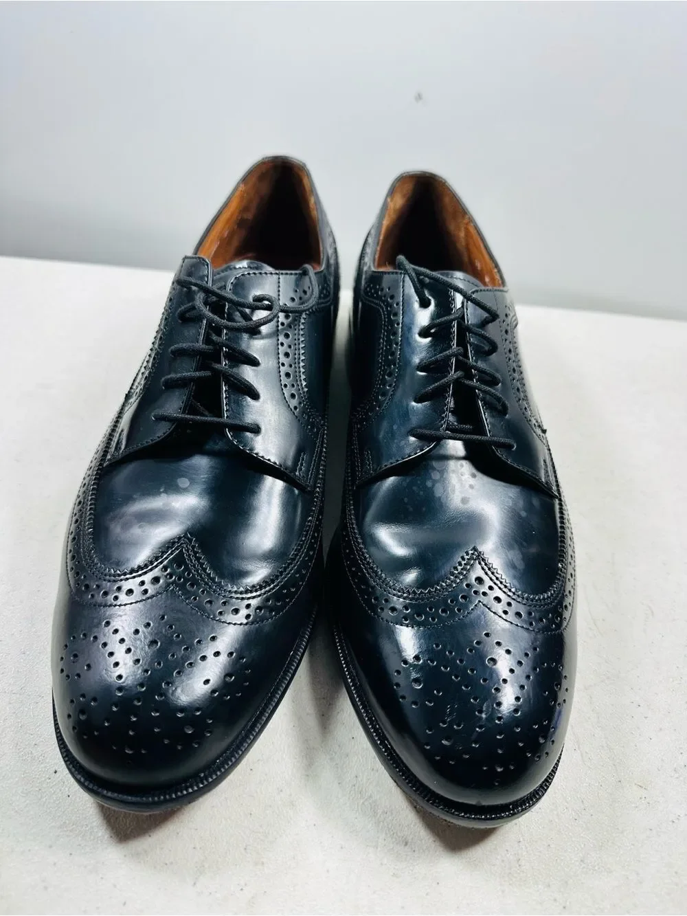 Bostonian Mens Dress Shoes 13 Mansfields Wingtip Black Leather